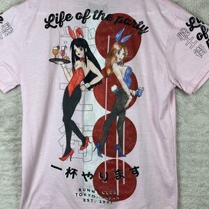 FRESH LAUNDRY The Life of the Party Playboy Bunnies T-Shirt Sz L Tokyo, Japan